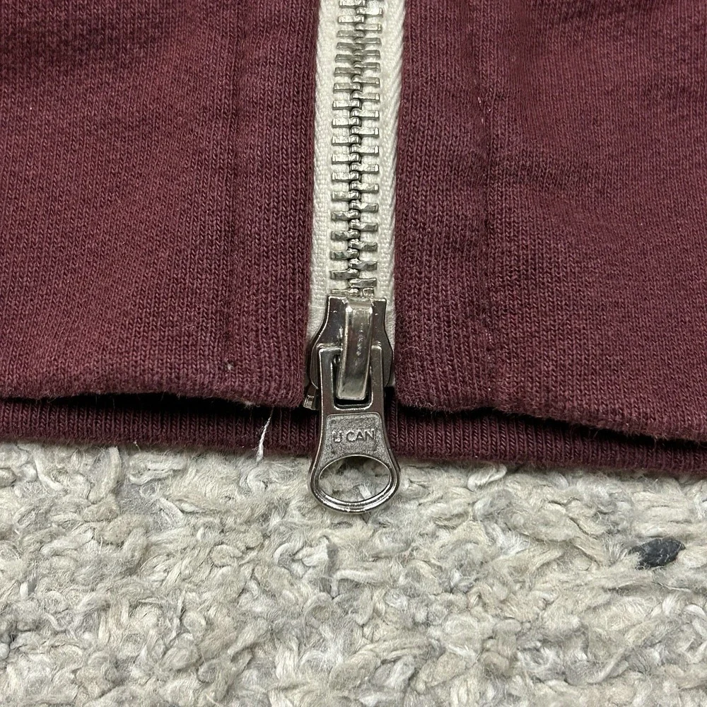 Gustin Full Zip Sweater Mens 2X Red Mock Neck Heavy‎ Weight Cotton